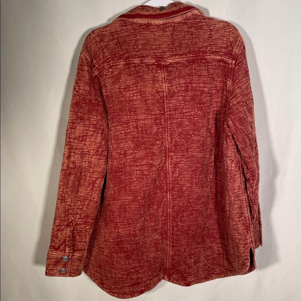 ANTHROPOLOGIE PILCRO WOMENS THE FIELDER TEXTURED BARN JACKET RED LARGE - Picture 6 of 7